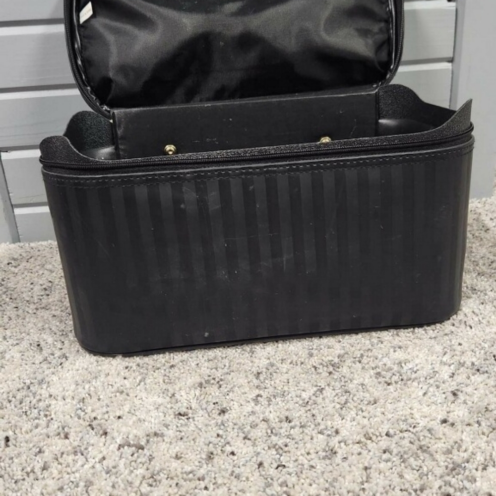 Black Striped Toiletry Bag